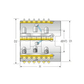 Coolant-Thru Is Recommended, Especially When D2 > 0.7 X Nominal Thread Diameter Shell Mill (MiTM 40) - Big-tools Industrial Supply Tools for Metal Cutting